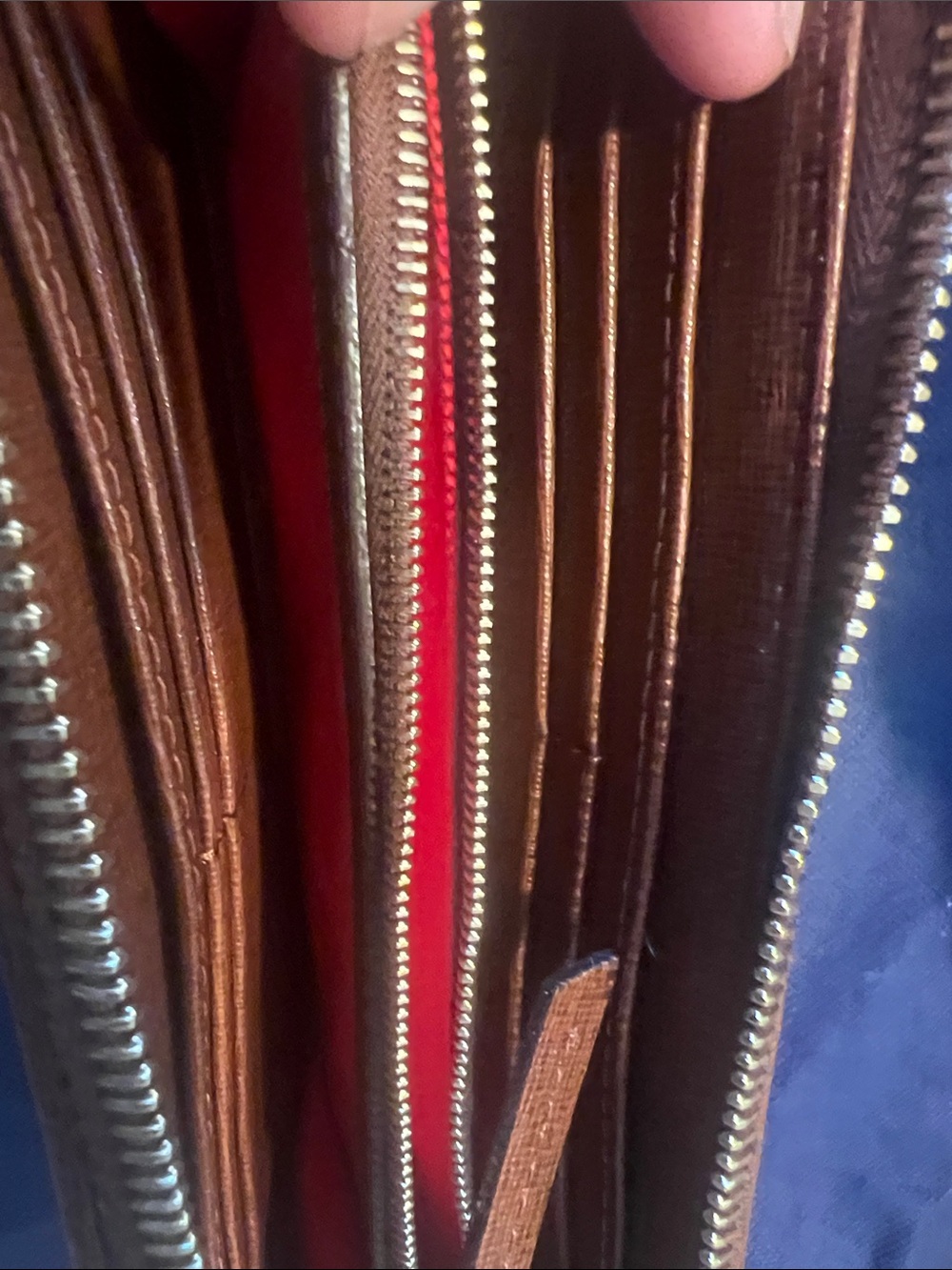 Dooney & Bourke Tan Monogram Satchel with Brown Zip Wallet - Picture 5 of 10